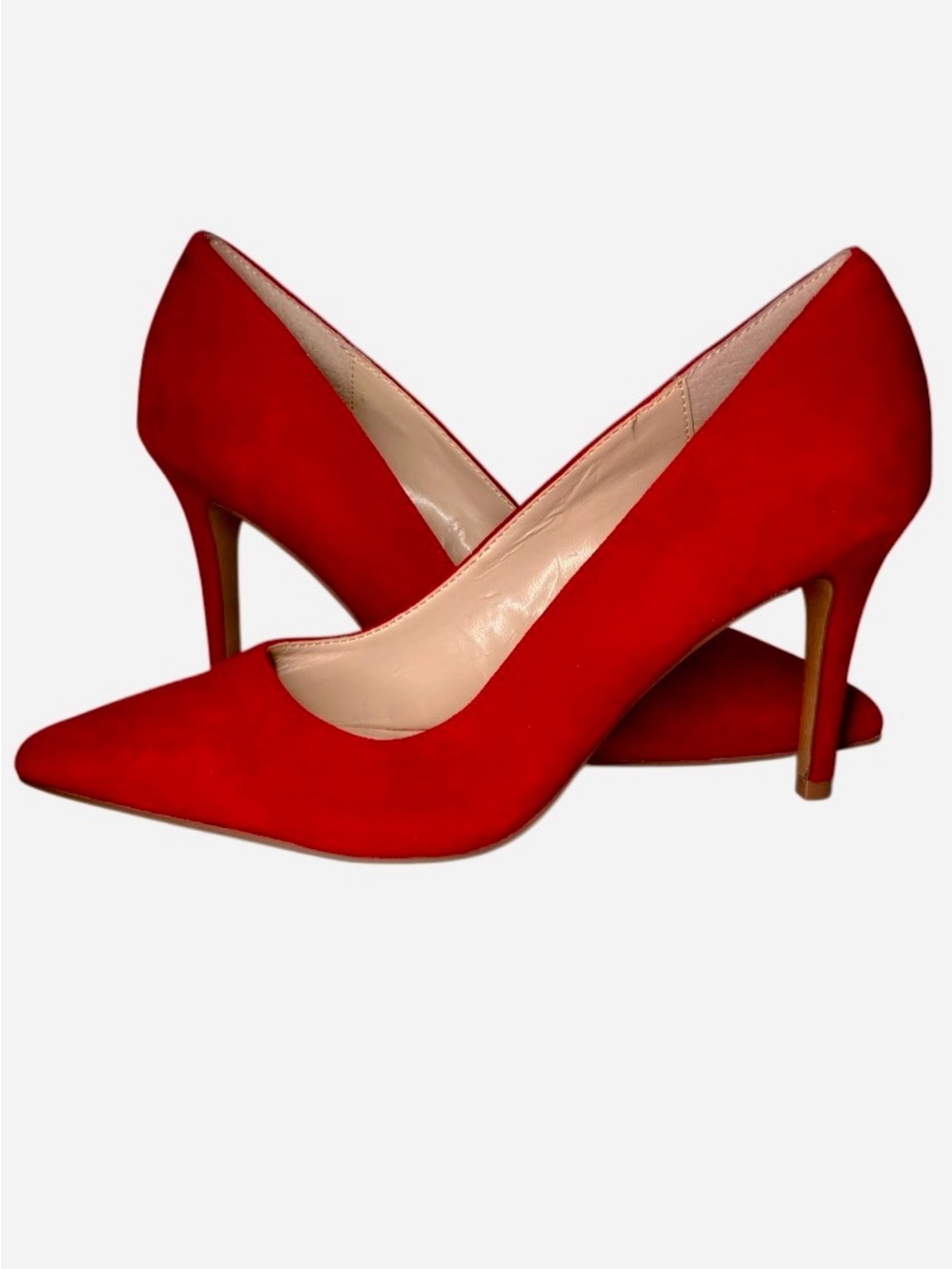 Chinese Laundry Suede Pointed Toe Pumps in Red Women’s 6